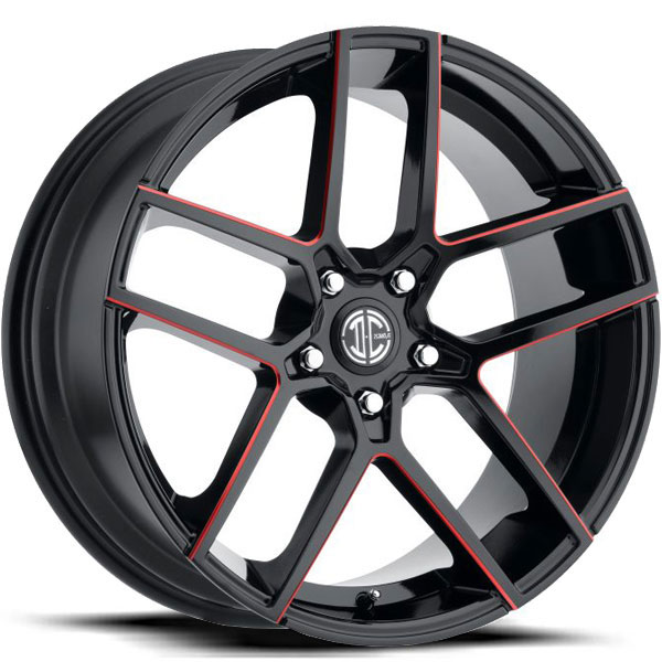 2 Crave No.54 Gloss Black with Red Milled Spokes