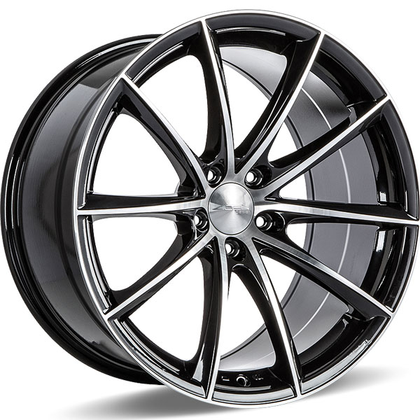 Ace Alloy Convex D704 Gloss Black with Machined Face