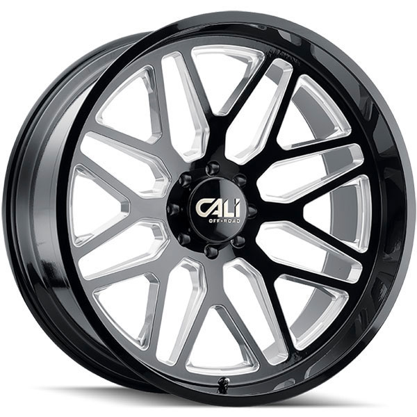 Cali Offroad Invader 9115 Gloss Black with Milled Spokes