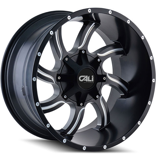 Cali Offroad Twisted 9102 Satin Black with Milled Spokes
