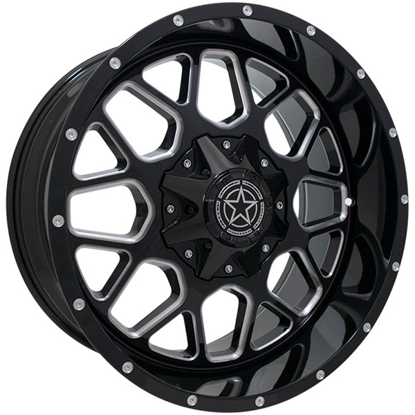 DWG Offroad DW14 Gloss Black with Milled Spokes