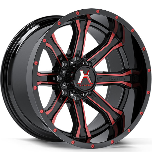 Hartes Metal YSM-711 Strike Black with Milled Edge and Red Dimples