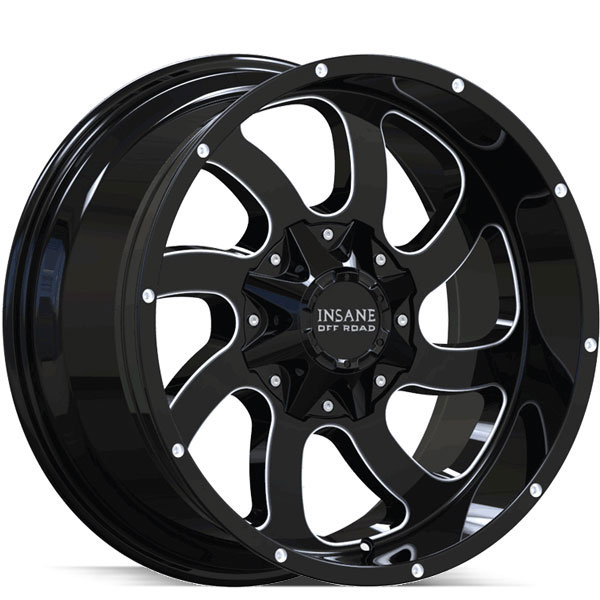 Insane Off-Road IO-05 Gloss Black with Milled Spokes