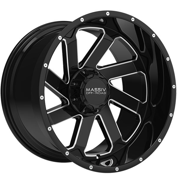 Massiv Offroad OR4 Gloss Black with Milled Spokes