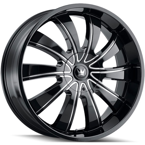 Mazzi Rolla 374 Black with Milled Spokes