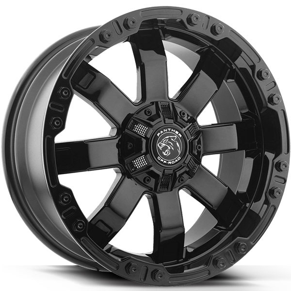 Panther Off-Road 678 Gloss Black with Gloss Black Bolts