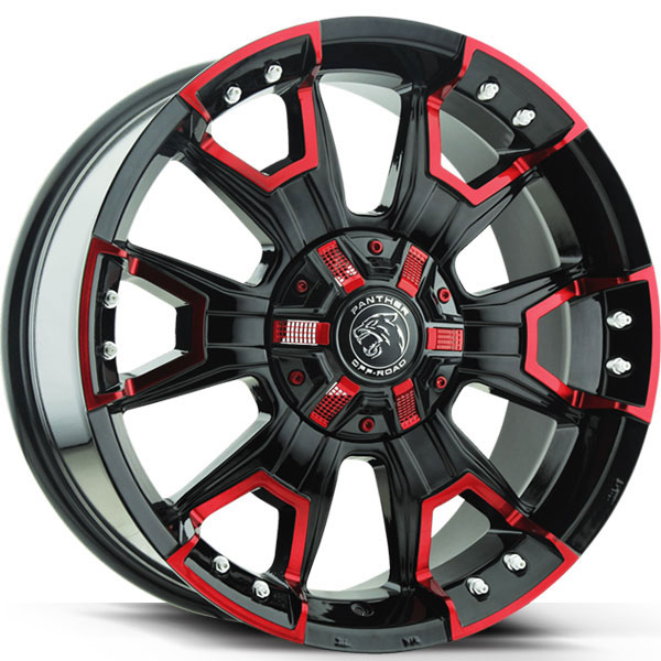 Panther Off-Road 904 Gloss Black with Red Machined Spokes