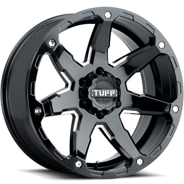 Tuff T4A Gloss Black with Milled Spokes