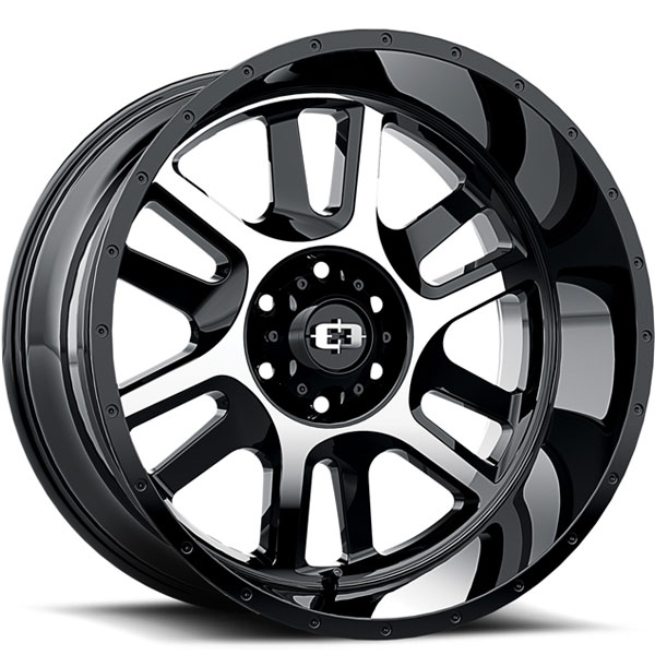 Vision 419 Split Gloss Black with Machined Face